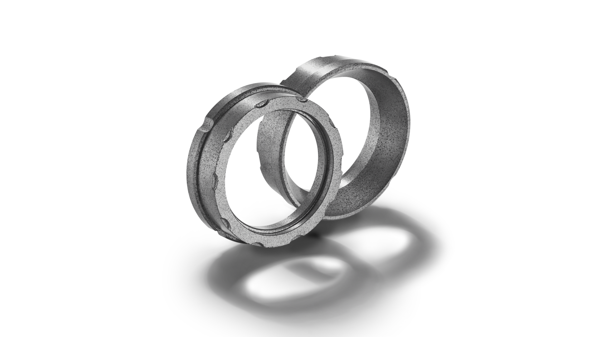  Pair of seal rings made of reaction-bonded silicon carbide, branded es CarSIK-CT by Schunk 
