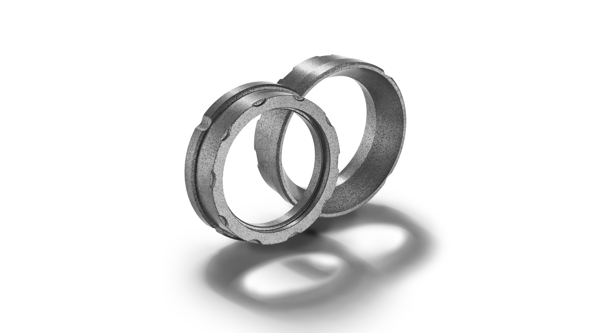  Pair of seal rings made of reaction-bonded silicon carbide, branded es CarSIK-CT by Schunk 