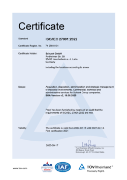 ISO/IEC 27001:2022 Main Certificate