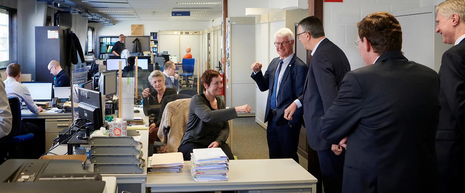 The Executive Board of the Schunk Group visited the locations in Belgium and the Netherlands - Ludwig Schunk was there as well.