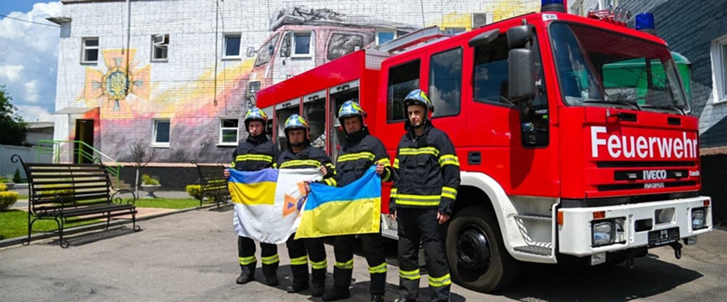 The fire-fighting vehicle from the Heuchelheim site is now in service in the Ukraine.