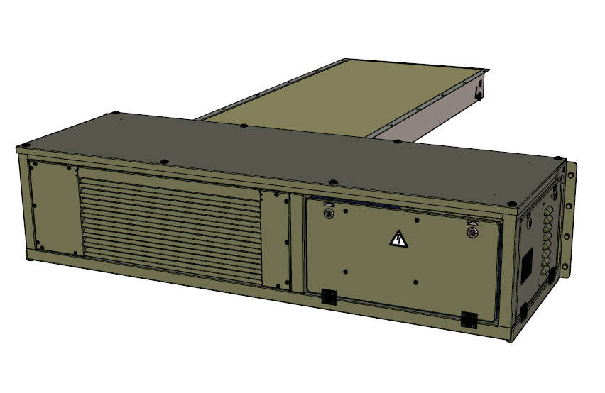  Mobiles Militär‑Klimagerät Module R 4 von Weiss Defence für Container und Zelte in robuster, olivgrüner Split‑Bauweise
