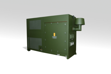 Taktische Klimaanlage der TKA‑A‑Serie von Weiss Defence in olivgrüner Ausführung als freigestelltes Produktgerät.