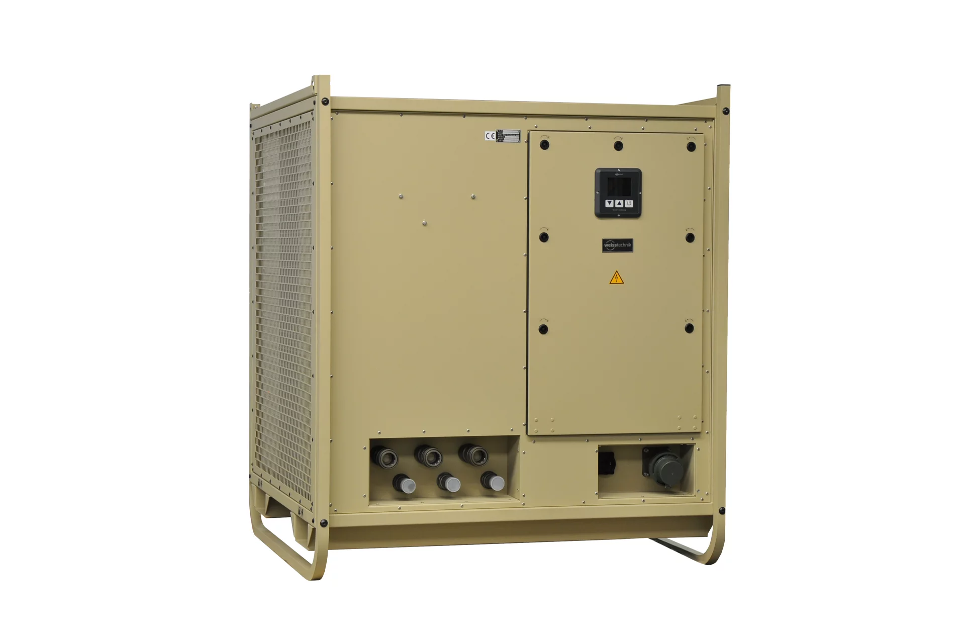 Mobile military tent air conditioning unit Module‑R STA by Weiss Defence with rugged housing and connection modules.