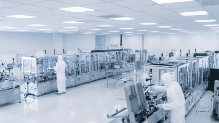 Cleanroom technology for microelectronics with automated systems and protective clothing at Weiss Technik