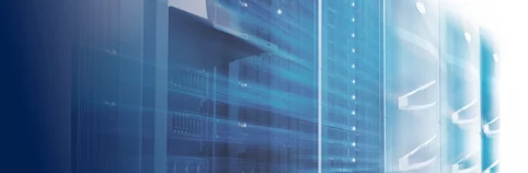  Modern server racks in a data center with precise climate control