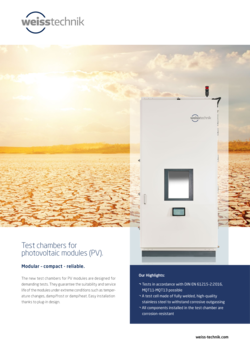 Armoires de test pour modules photovoltaïques